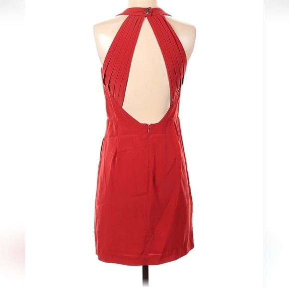 BCBGeneration Red Short Dress Halter Size 4 - Picture 2 of 6